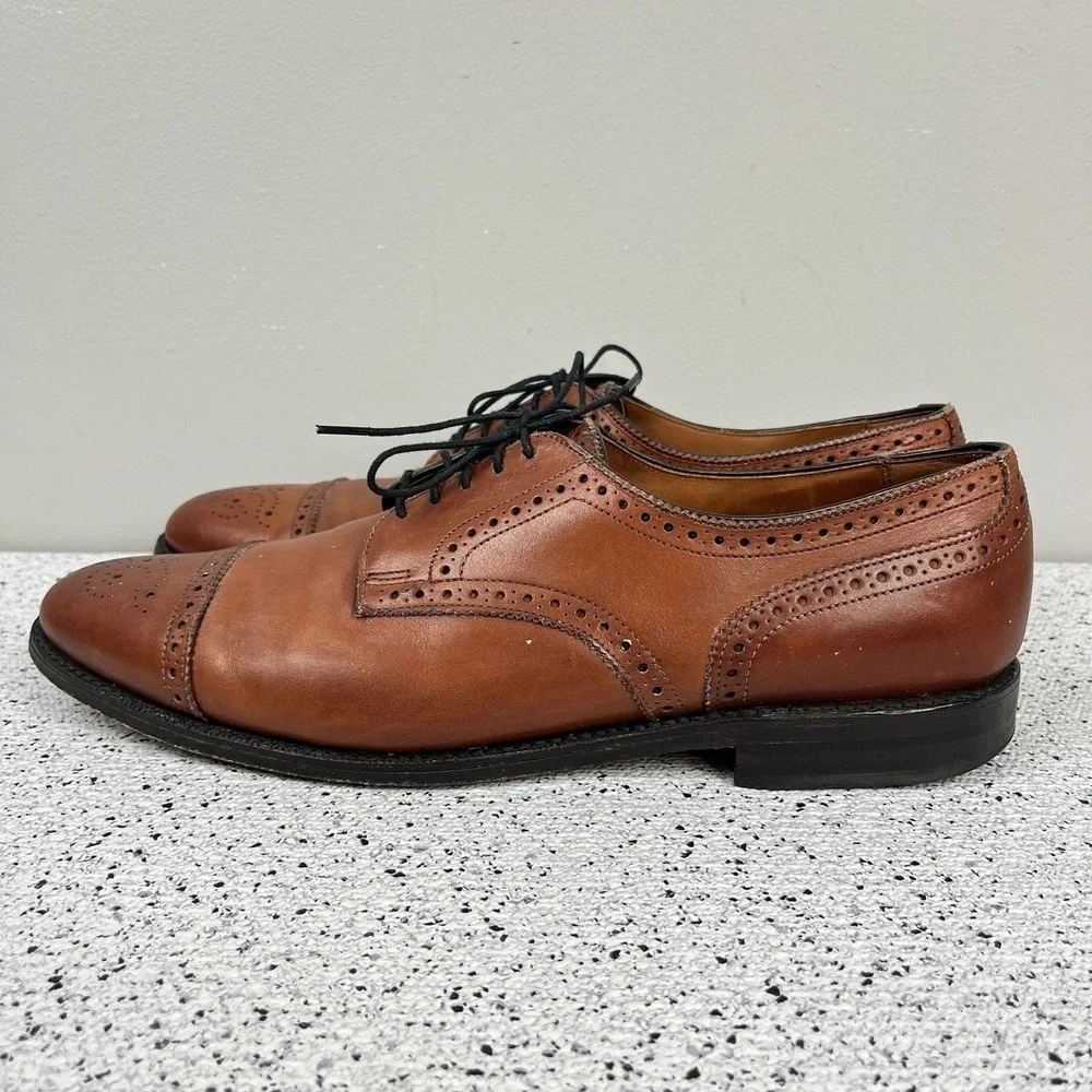 Allen Edmonds Sanford Dress Shoes‎ Mens 11 AA Leather Oxford Cap Toe
